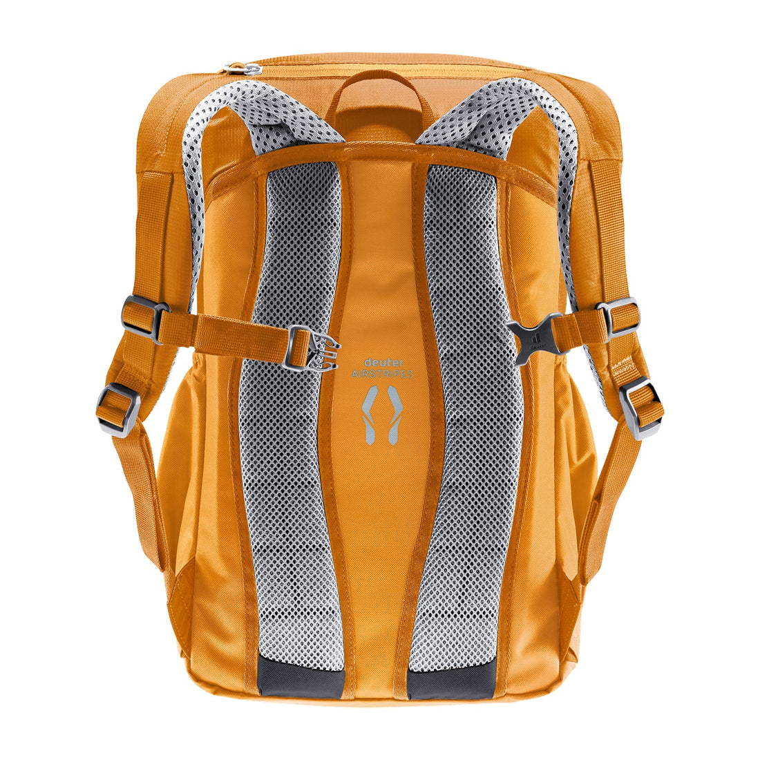 Deuter Junior Kids' Backpack in Maple Amber — straight rear view showing Airstripes back panel and straps