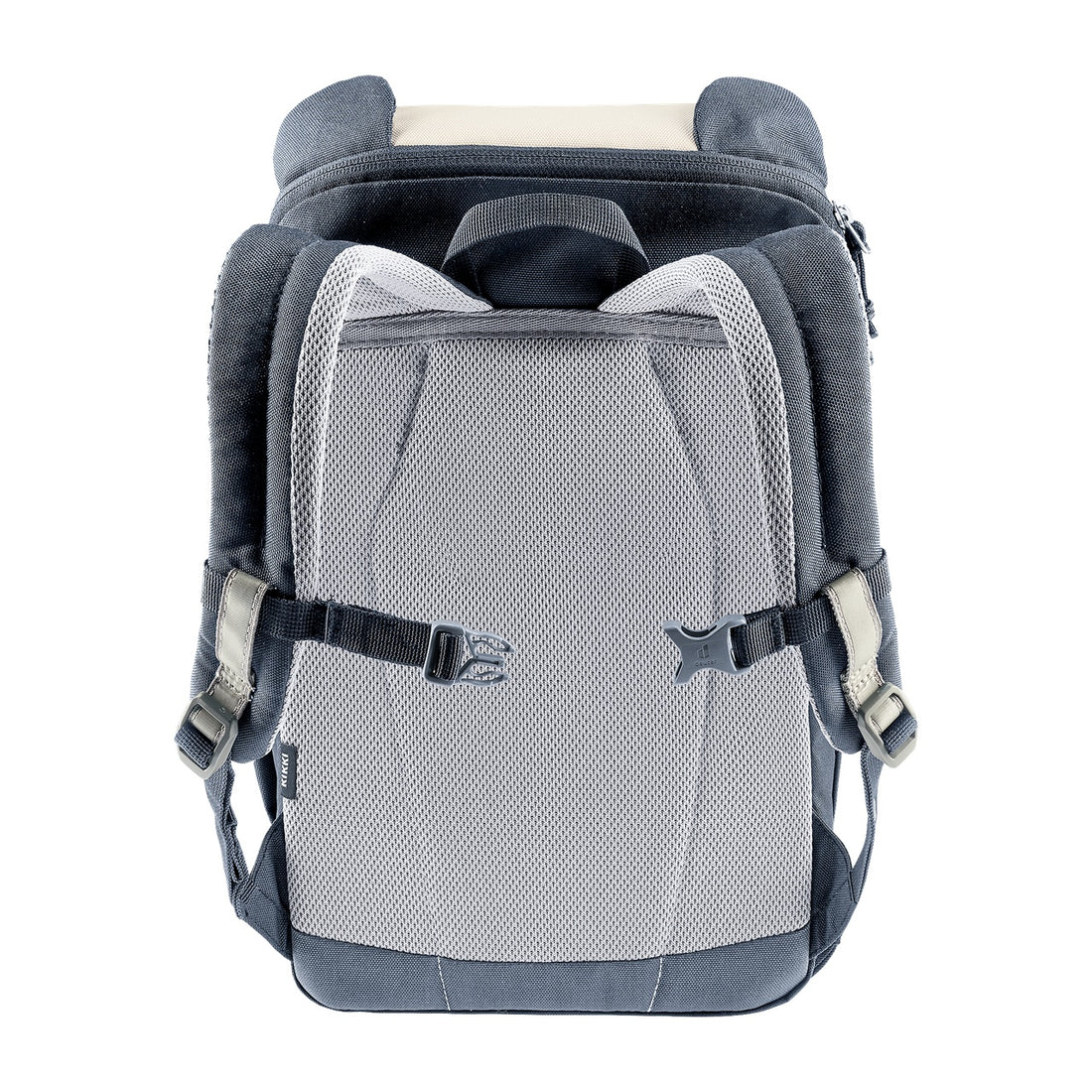 Deuter Kikki Kids' Backpack in Black Bone — straight rear view showing padded back panel and straps