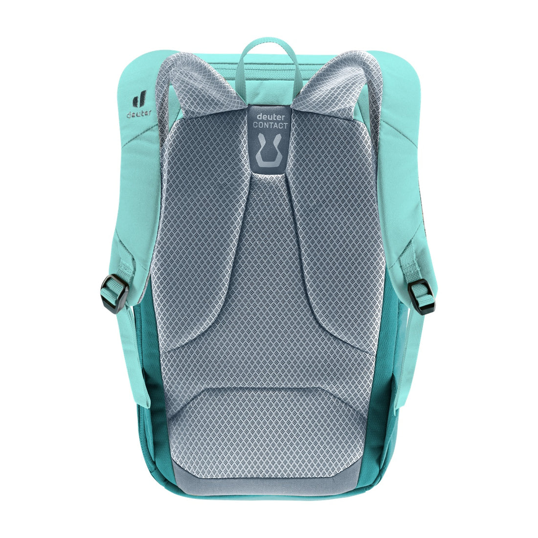 Deuter Overday Kids' Backpack in Deepsea Glacier — straight rear view showing padded mesh back panel and straps