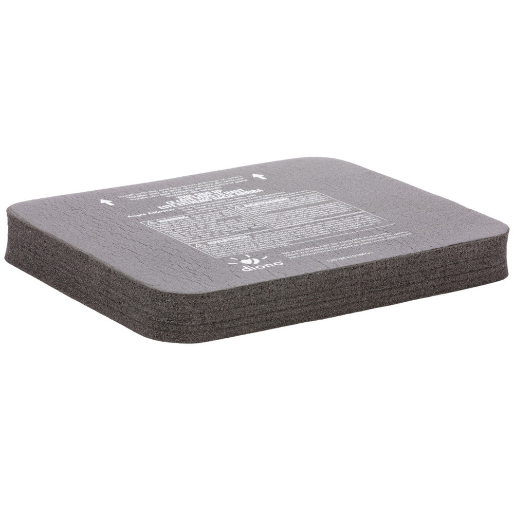 Diono Angle Adjuster foam car-seat wedge in gray showing angled support for newborns.