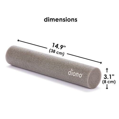 Diono Sit Rite Grey foam travel bolster for car seats, 14.9 in long and 3.1 in diameter