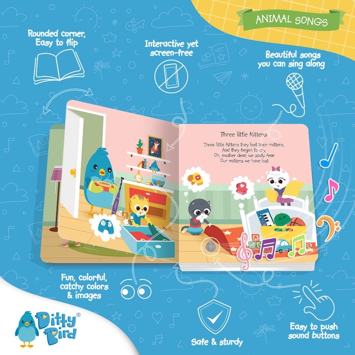 Ditty Bird Sound Book Animal Songs USB-C Rechargeable,
