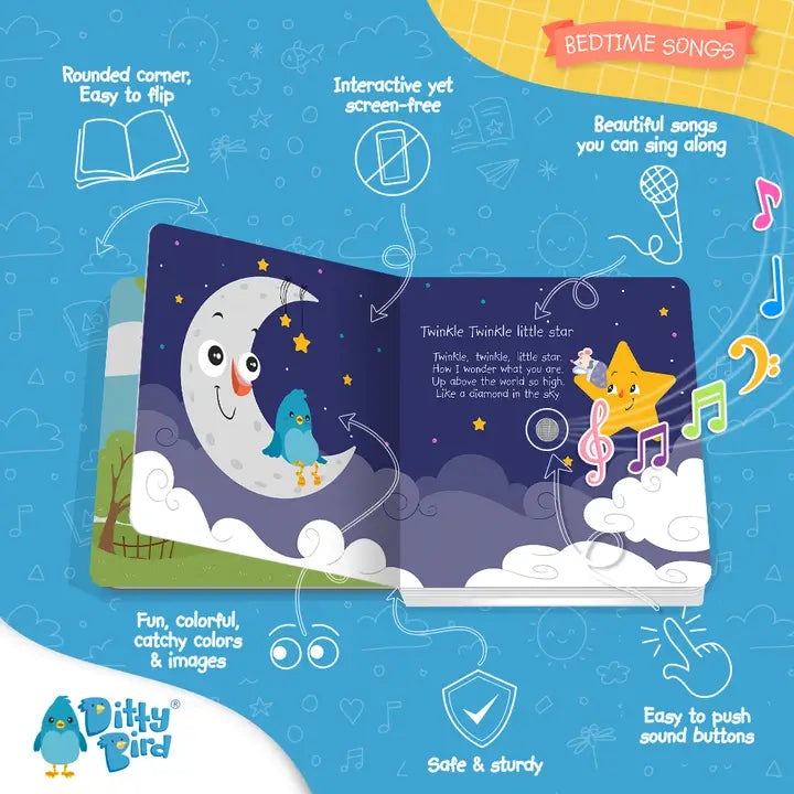 Ditty Bird Sound Book Bedtime Songs USB-C