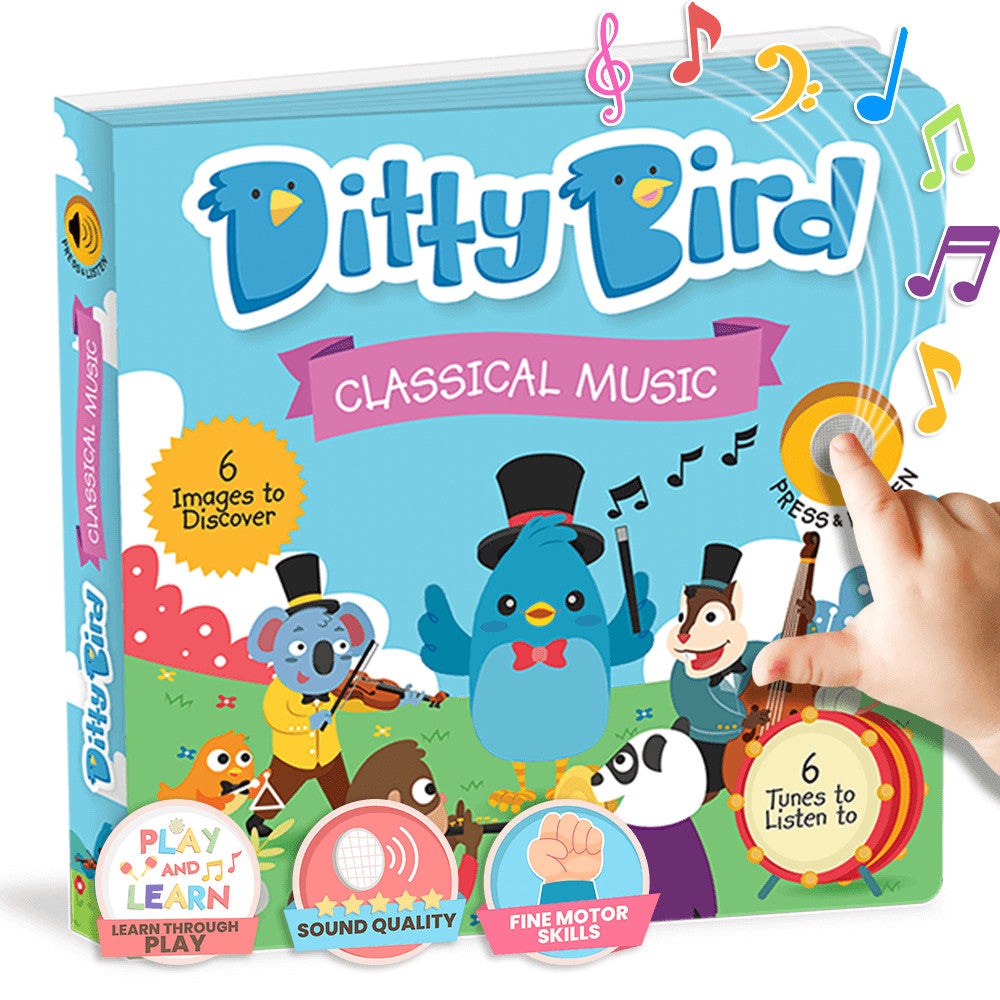 Ditty Bird Sound Book Classical Music USB-C Rechargeable