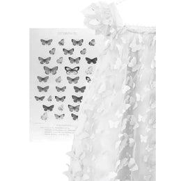 Dolly By Le Petit Tom Allover Butterflies Tutu Dress White