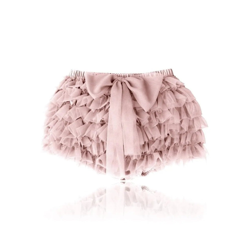 Dolly by Le Petit Tom Frilly Pants Tutu Bloomer Ballet Pink: pink layered ruffle blooms with a tied waist bow.