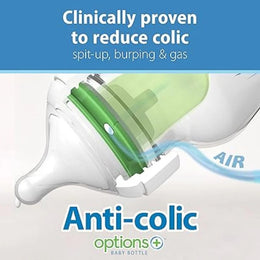 Dr. Brown's Glass Wide-Neck Anti-colic Options+ Baby Bottle 5oz/150ml