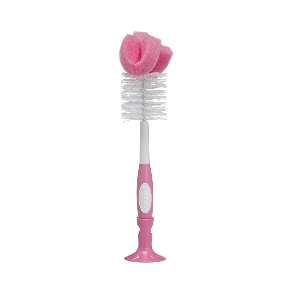 DR. BROWN'S Dr. Brown's Natural Flow Baby Bottle Brush with mesh sponge top and suction cup base img 7/13