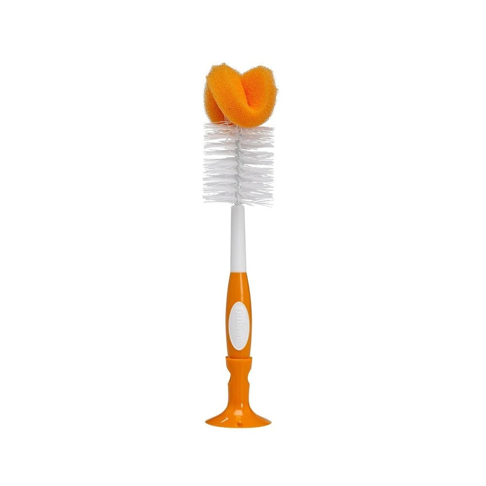 DR. BROWN'S Dr. Brown's Natural Flow Baby Bottle Brush with flower-shaped sponge head and suction cup base img 11/13