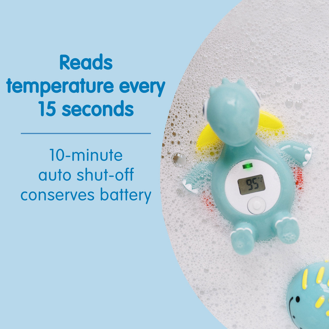 Dr. Brown's CleanUp Temposaurus Floating Bath Thermometer – official product image 06
