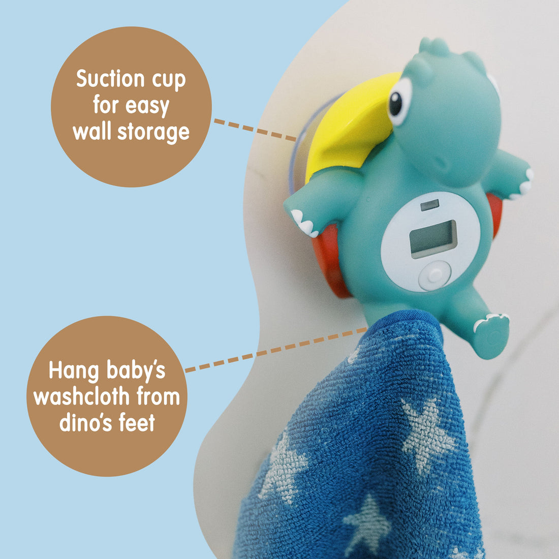 Dr. Brown's CleanUp Temposaurus Floating Bath Thermometer – official product image 07