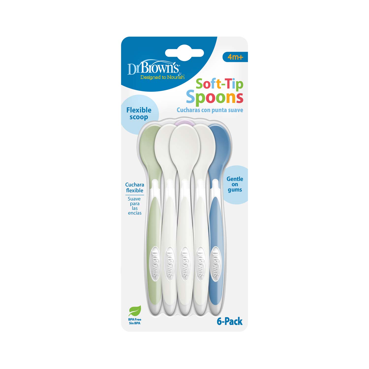 Dr. Brown's Designed to Nourish Soft-Tip Spoons 6-Pack
