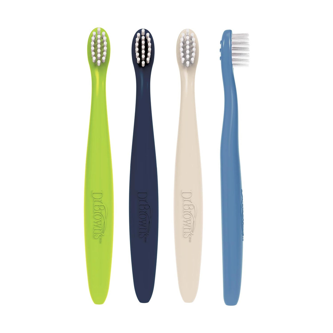 Dr. Brown's Infant-to-Toddler Toothbrushes 4-Pack – Blue – official product image 01