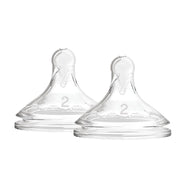 Dr. Brown's Natural Flow Options+ Silicone Wide-Neck Nipple 2-Pack