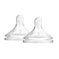 Dr. Brown's Natural Flow Options+ Silicone Wide-Neck Nipple 2-Pack