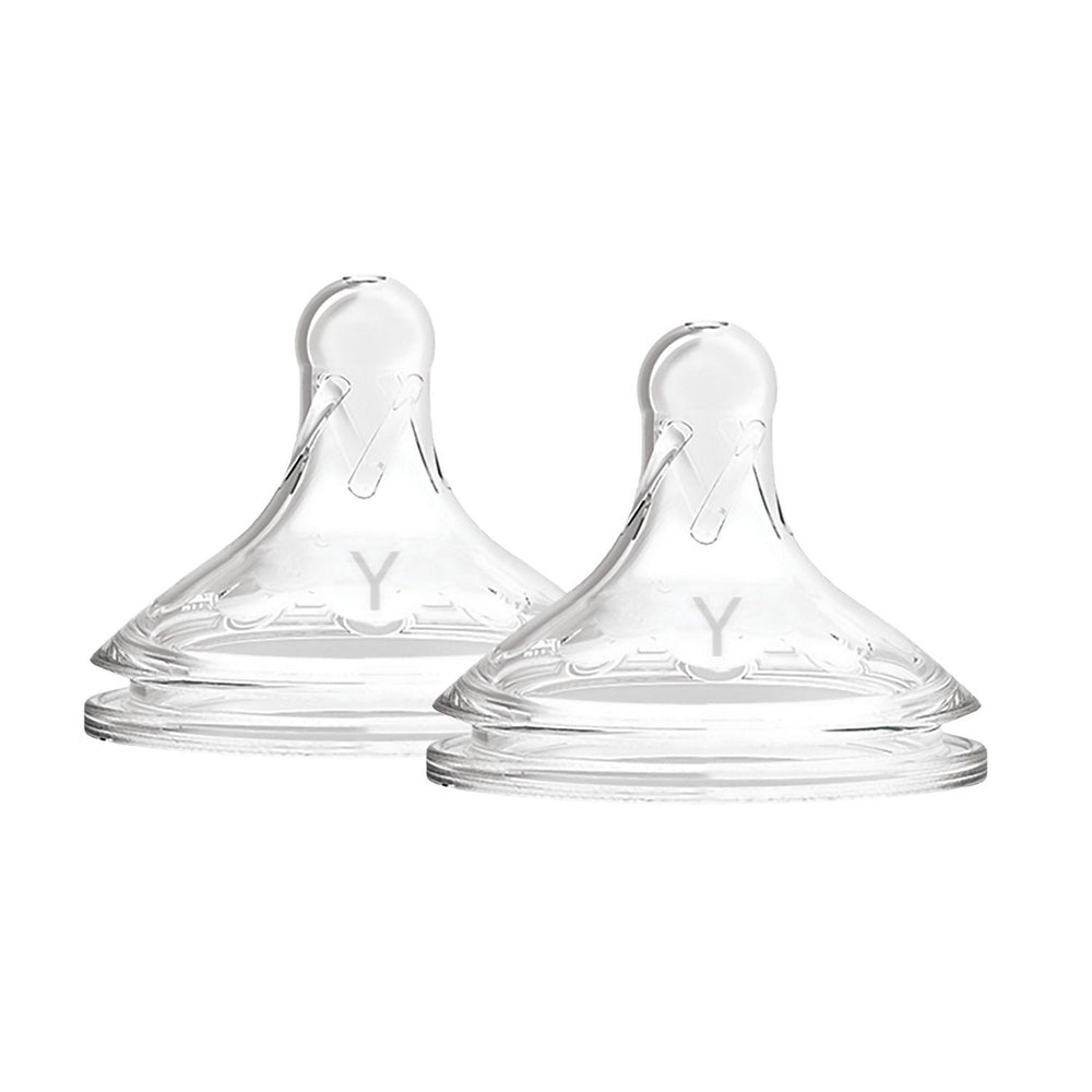 Dr. Brown's Natural Flow Options+ Silicone Wide-Neck Nipples in Clear 2-Pack