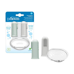 Dr. Brown's Silicone Finger Toothbrush and Storage Case 2-Pack