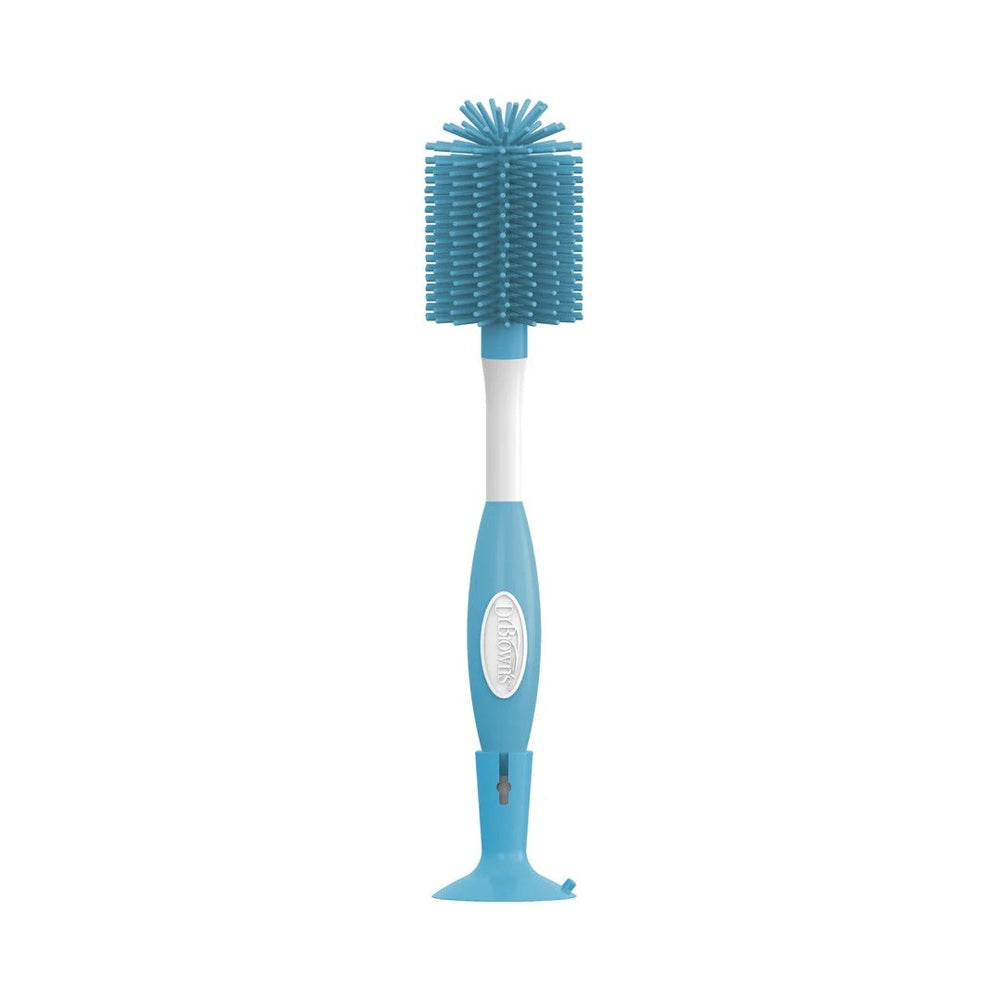 DR. BROWN'S Dr. Brown's Soft Touch Bottle Brush with suction cup base and dense silicone bristle head img 1/5
