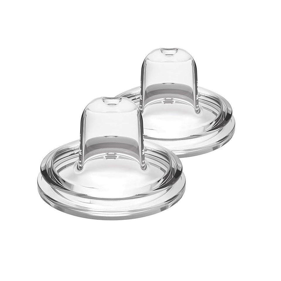 Dr. Brown's Wide-Neck Options+ Silicone Baby Bottle Sippy Spout 2-Pack in Clear