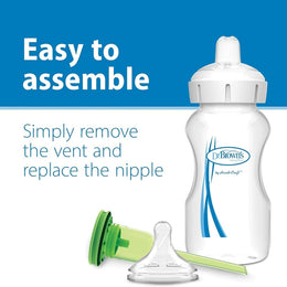 Dr. Brown's Wide-Neck Options+ Silicone Baby Bottle Sippy Spout 2-Pack