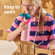 Hydro Flask Kids 12 oz Wide Mouth Bottle With Covered Straw Cap And Boot