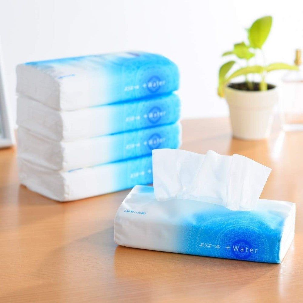 Ellealr Elleair Moisturizing Water Tissues 120 Sheet x 5pcs, product view 2