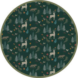 Emerson And Friends Midnight Forest Bamboo Convertible Footie Romper Green And Multi