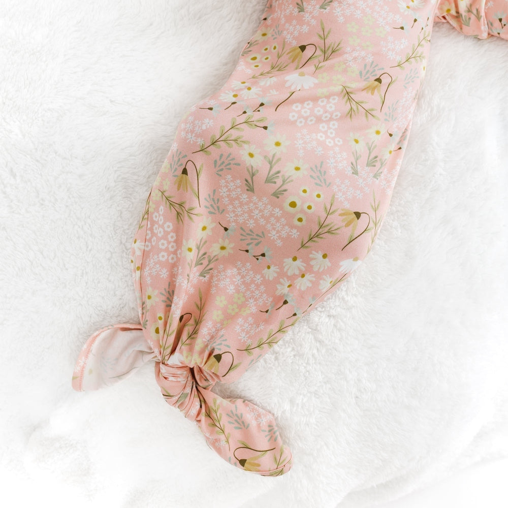 Spring Meadow Bamboo Gown and Hat Newborn Baby Gift Set Pink
