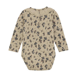 En Fant Girls Long Sleeve Bodysuit Beige