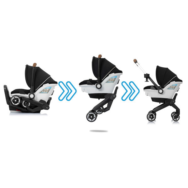 EVENFLO Gold Shyft Dualride infant car seat and stroller with Carryall storage, 3-stage transition