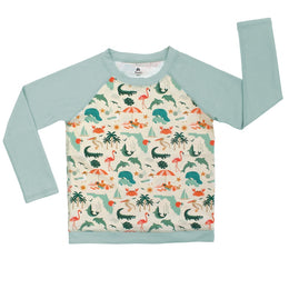 Emerson And Friends Explore Florida Long Sleeve Baseball Rash Guard Shirt Beige/Multi