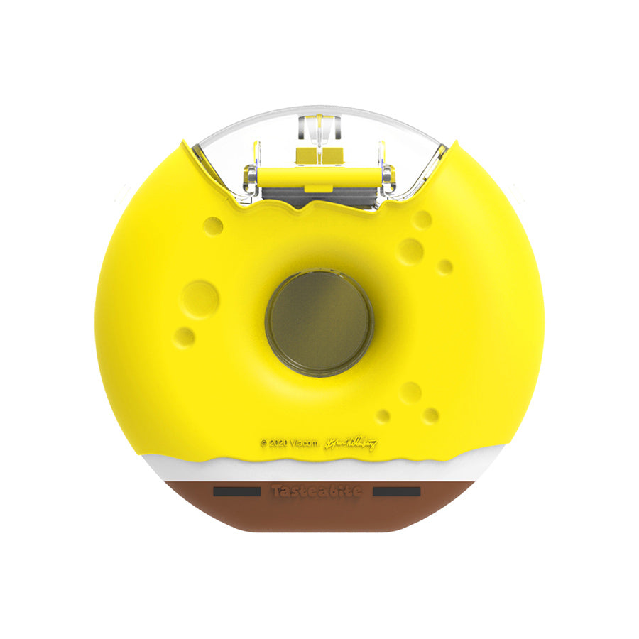 FamilyOut SpongeBob donut water bottle for kids, yellow donut shape with brown base