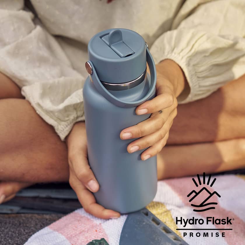 Hydro Flask 24 oz Wide Mouth Bottle With Flex Straw Cap – Lifetime warranty