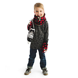 Flapjackkids Reversible Kids Neck Warmers Red Moose & Beaver
