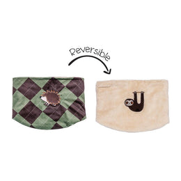 Flapjackkids Reversible Kids Neck Warmers Sloth & Hedgehog
