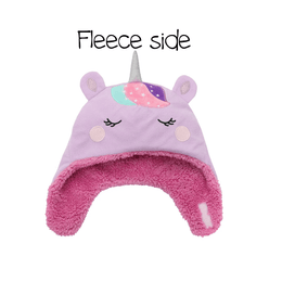Flapjackkids Reversible Kids Sherpa Hat Unicorn & Narwhal
