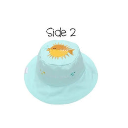 Flapjackkids Reversible Kids Sun Hat Fish & Jellyfish