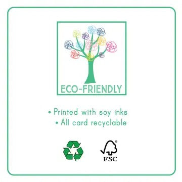 Floss And Rock Magic Color Changing Water Cards Ocean, eco-friendly set with soy-ink printing and recyclable cards.
