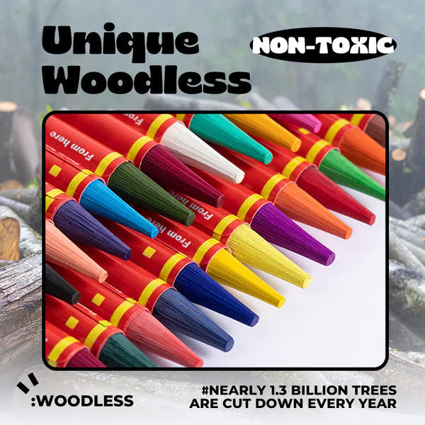 Flower Monaco dual-headed colored pencils set with assorted colors, wooden pencils