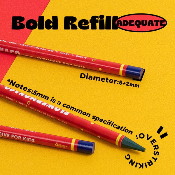 Flower Monaco dual-headed colored pencils set by FLOWER MONACO; red pencils with blue and green tips