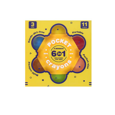 Flower Monaco Pocket Crayons, 11-color flower case set for drawing and color art