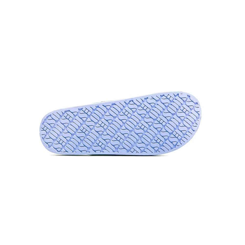 Freedom Moses Prints Adult Aloha Hydra slipper sole in light blue, featuring textured tread for grip.