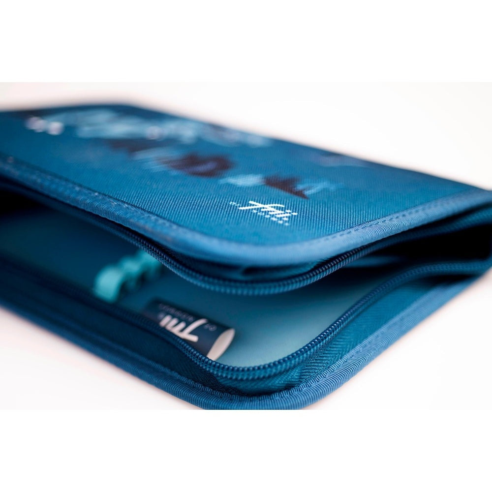 Frii of Norway pencil case blue dinosaur design with zipper