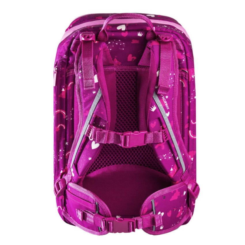 Frii of Norway school backpack 20-25L in ballerina pink with padded shoulder straps