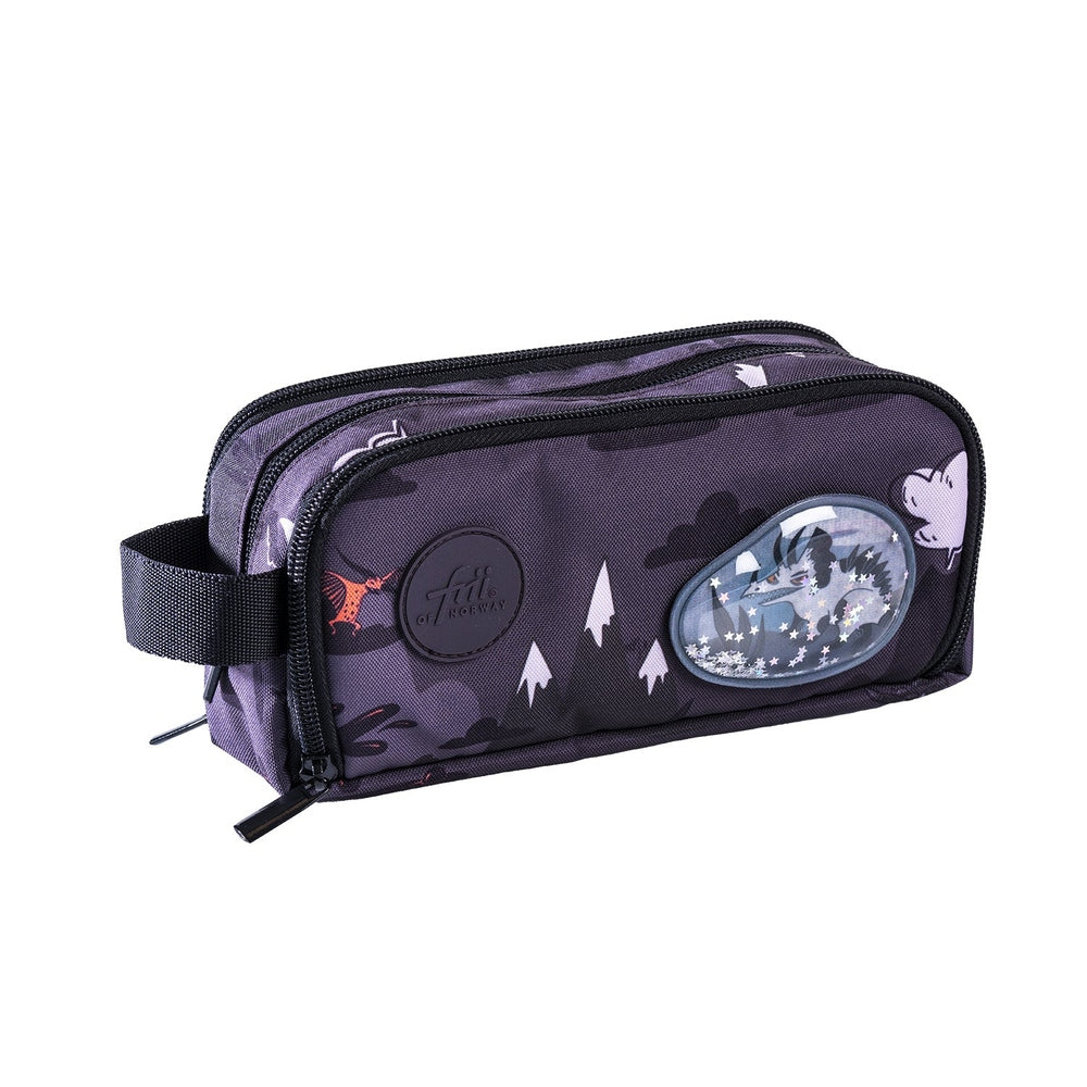 Frii Of Norway School Pencil Case 3-Layer Dino