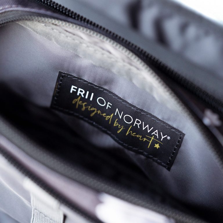 Pencil case by Frii of Norway, 3-layer Dino in gray fabric