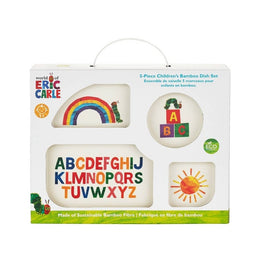 Funkins Five Piece Children's Bamboo Dish Set Alphabet