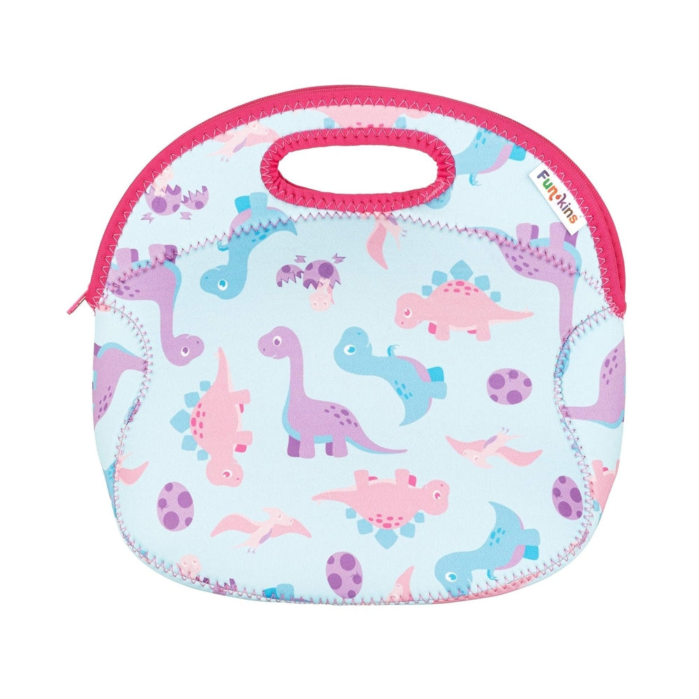 Funkins Insulated Lunch Bag Dinosaurs Pink