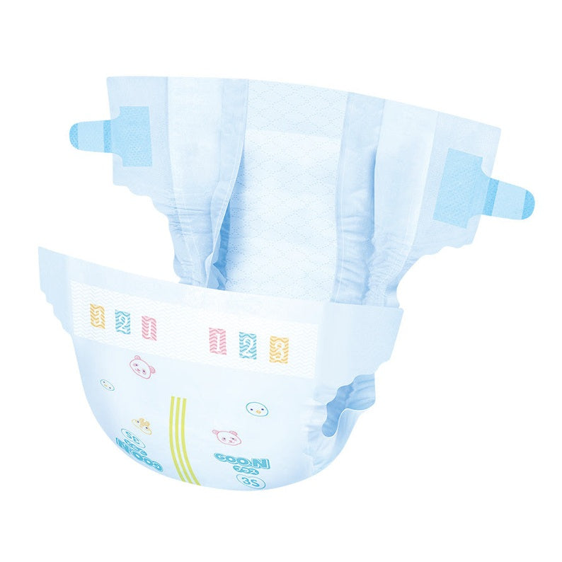 GOO.N Premium Baby Diapers L for sensitive skin with blue pastel prints