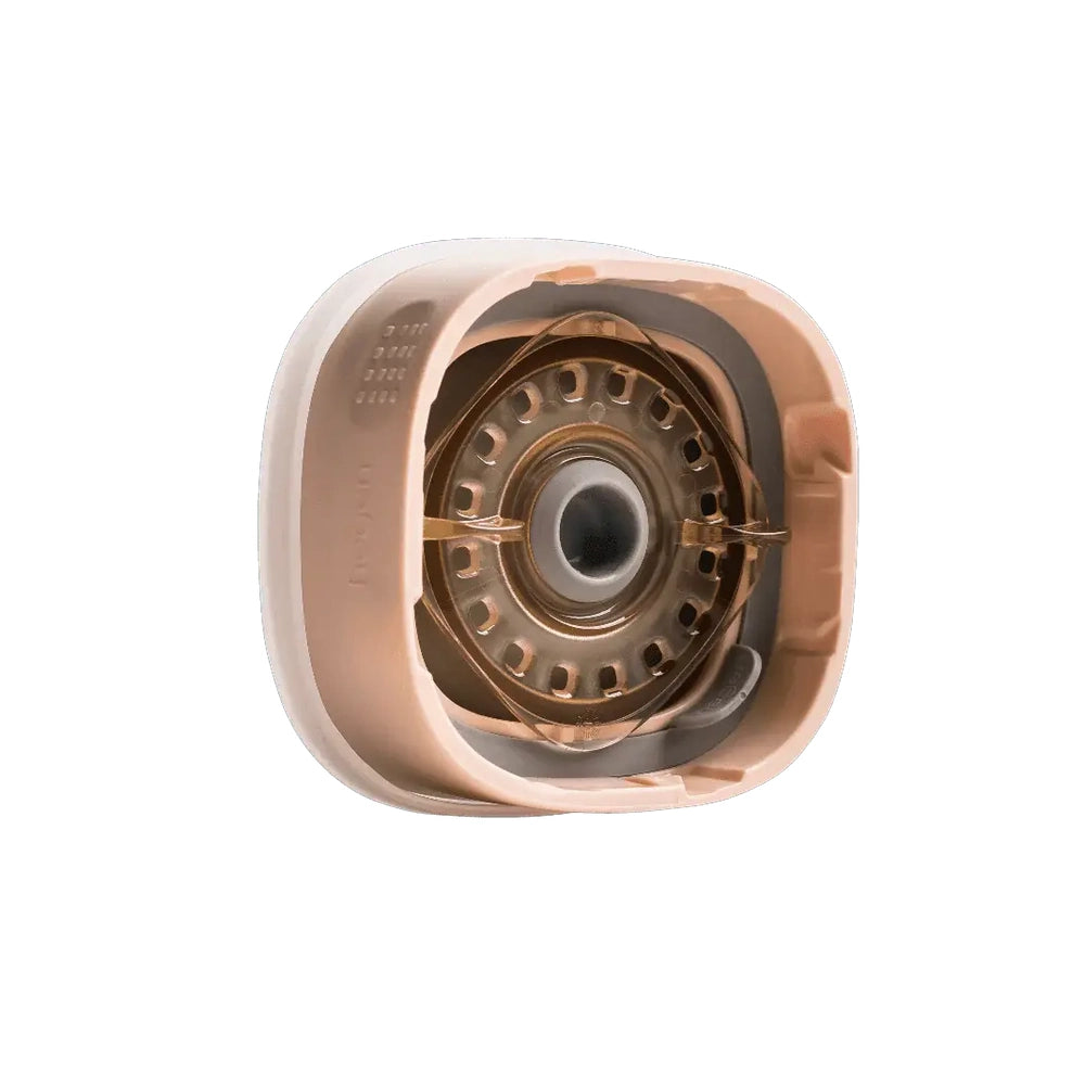 Hegen PCTO All-Rounder Cup PPSU 240 ml in peach, showing the lid and valve assembly for leak-proof use.